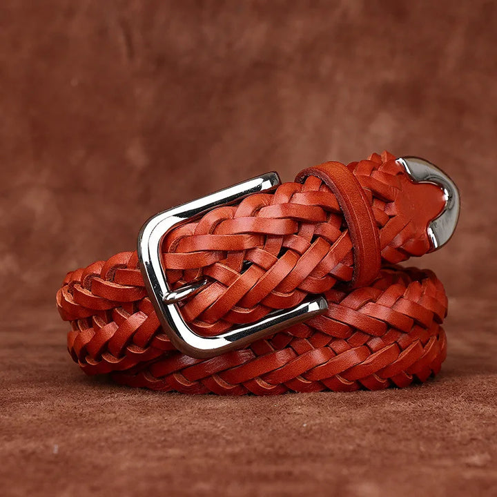 Laurel Genuine Leather Braided Belt
