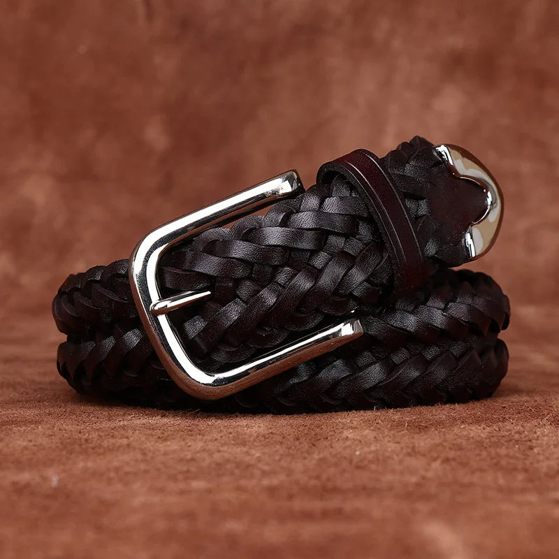 Laurel Genuine Leather Braided Belt