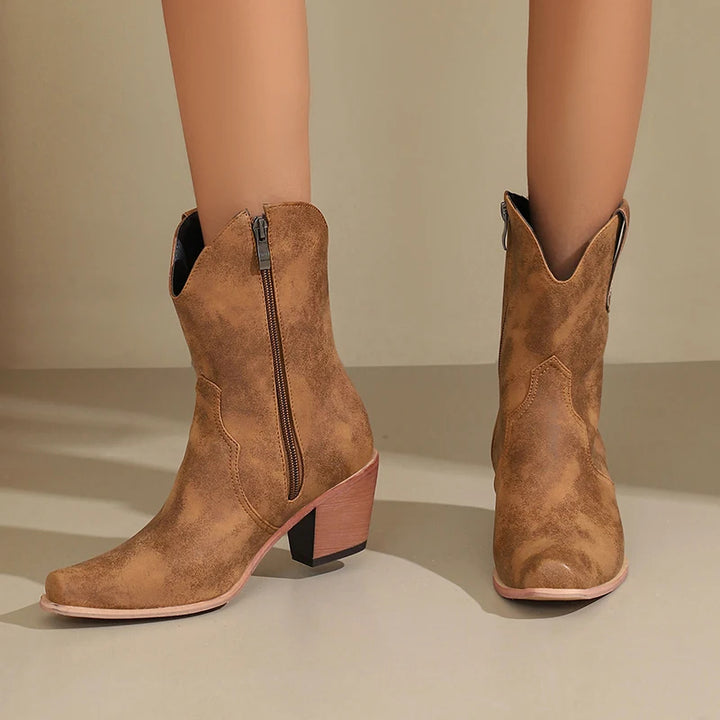 Sierra Leather Western Boots