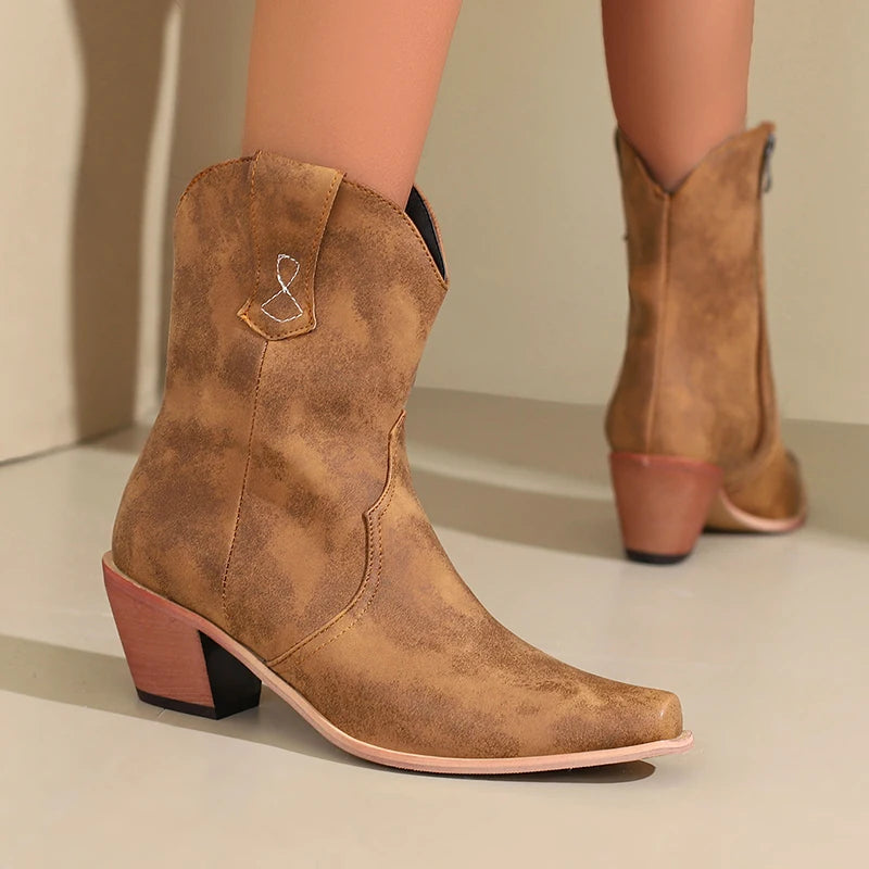 Sierra Leather Western Boots