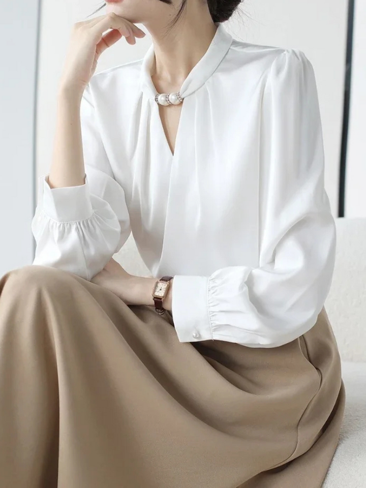 Bella Satin Drape Blouse