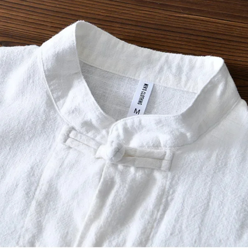 Nippon Cotton-Linen Mandarin Shirt