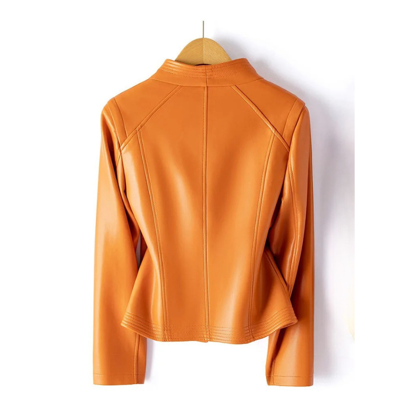Elara Asymmetric Leather Jacket