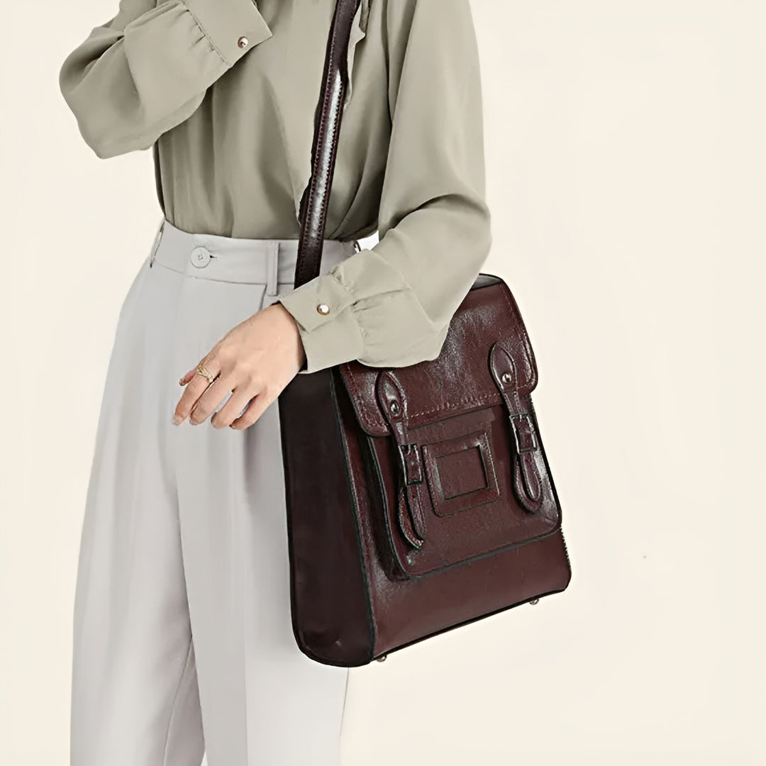Grace Genuine Leather Convertible Satchel