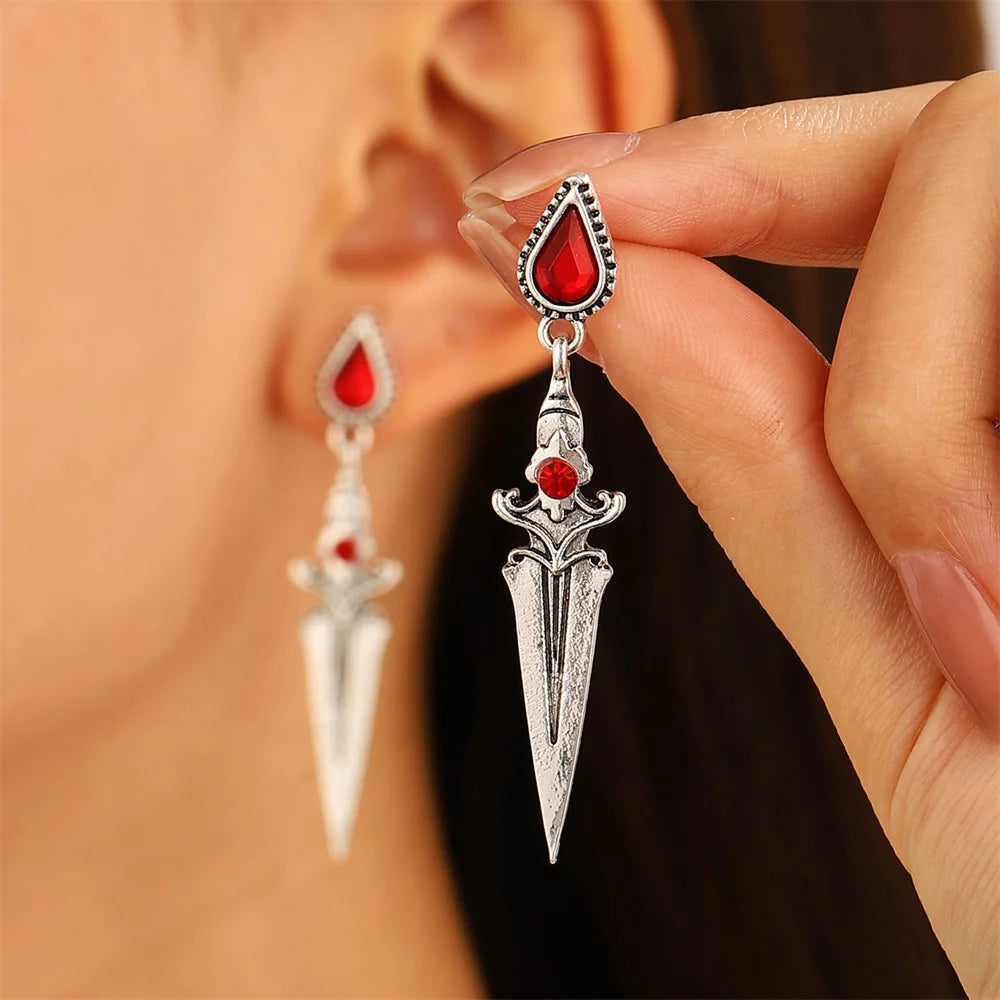 Scarlet Dagger Earrings