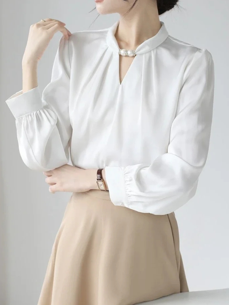 Bella Satin Drape Blouse