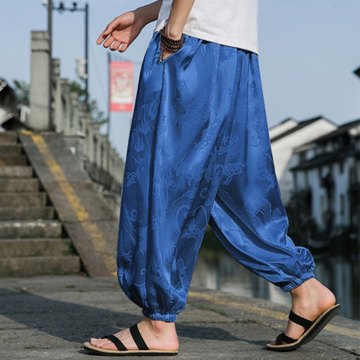 Eastern Jacquard Satin Joggers