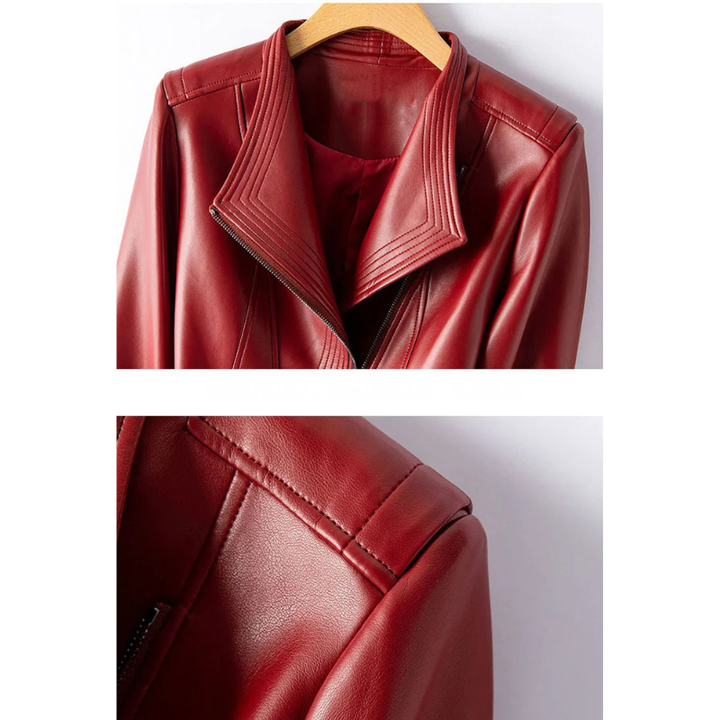 Elara Asymmetric Leather Jacket