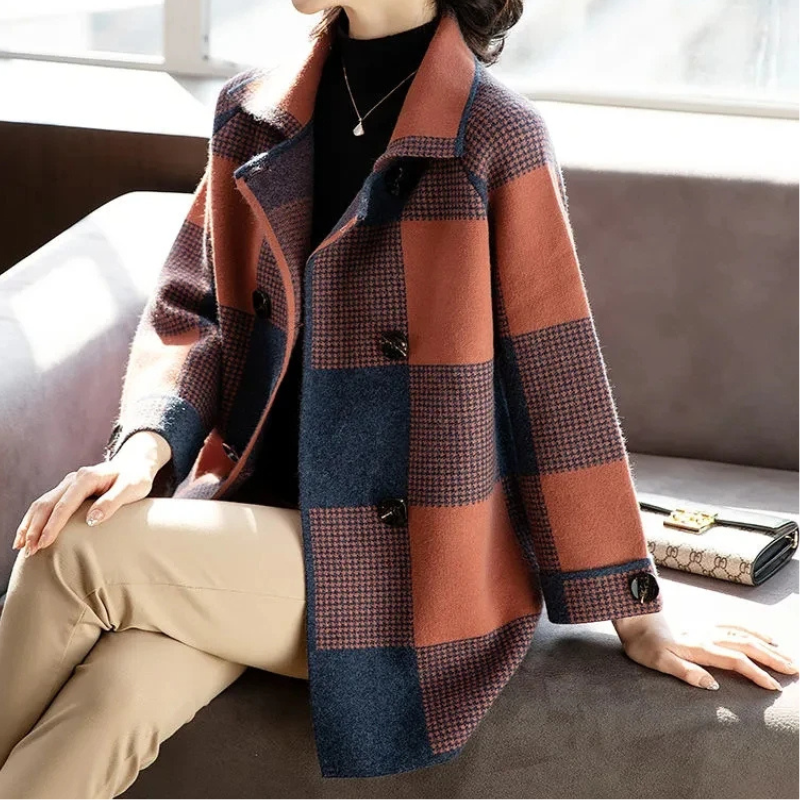 Loren Plaid Coat