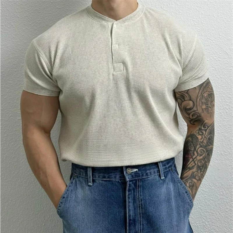 Carter Cotton Waffle Henley