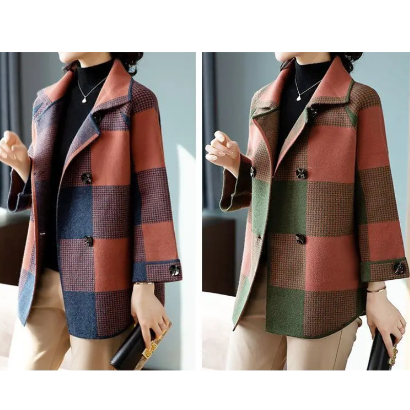 Loren Plaid Coat