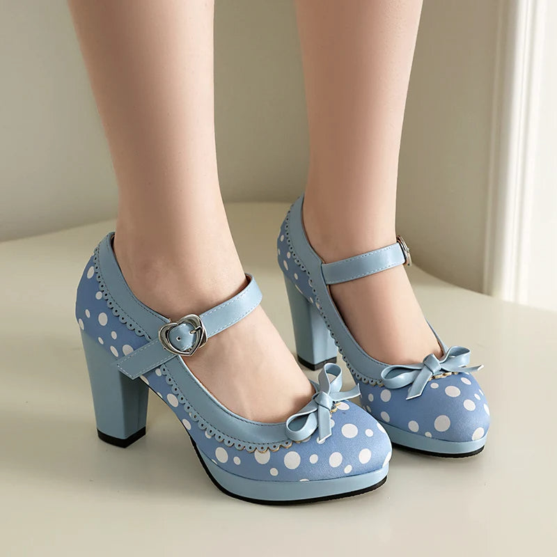 Mary Jane Dot Pumps