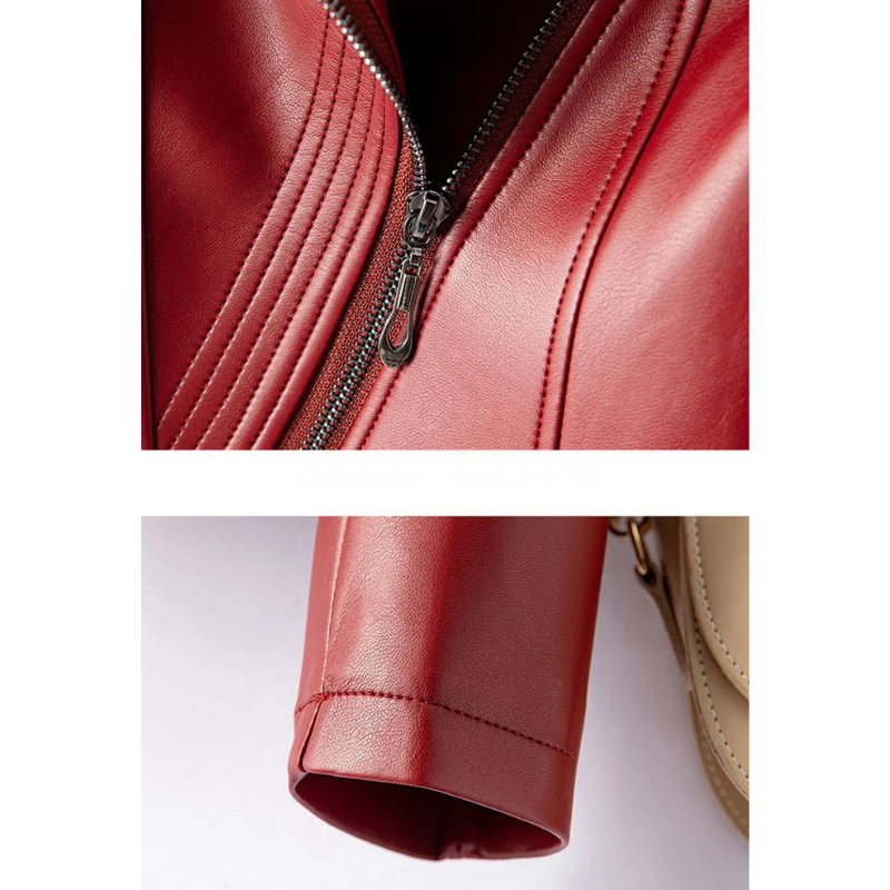 Elara Asymmetric Leather Jacket