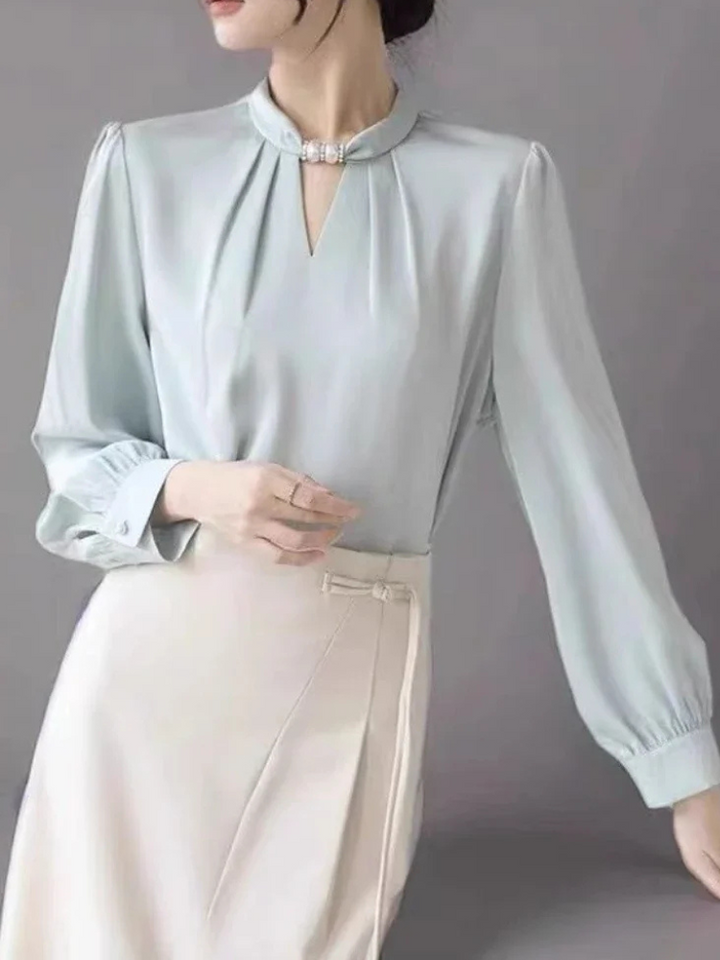 Bella Satin Drape Blouse