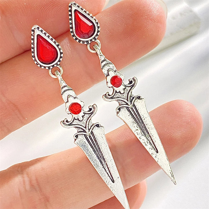 Scarlet Dagger Earrings