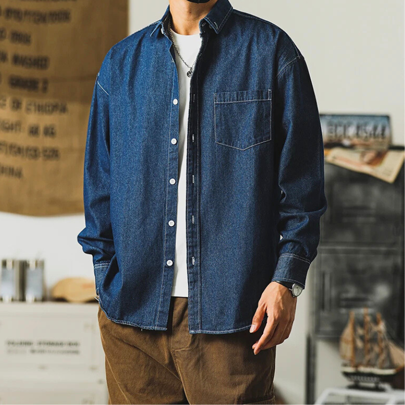 Harbor Denim Button-Up Shirt