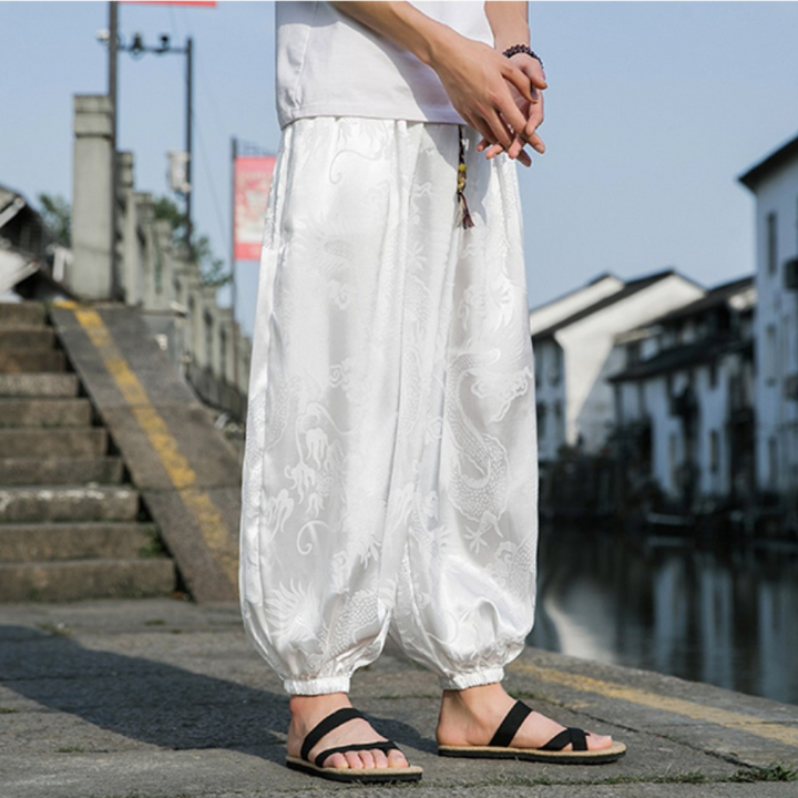 Eastern Jacquard Satin Joggers