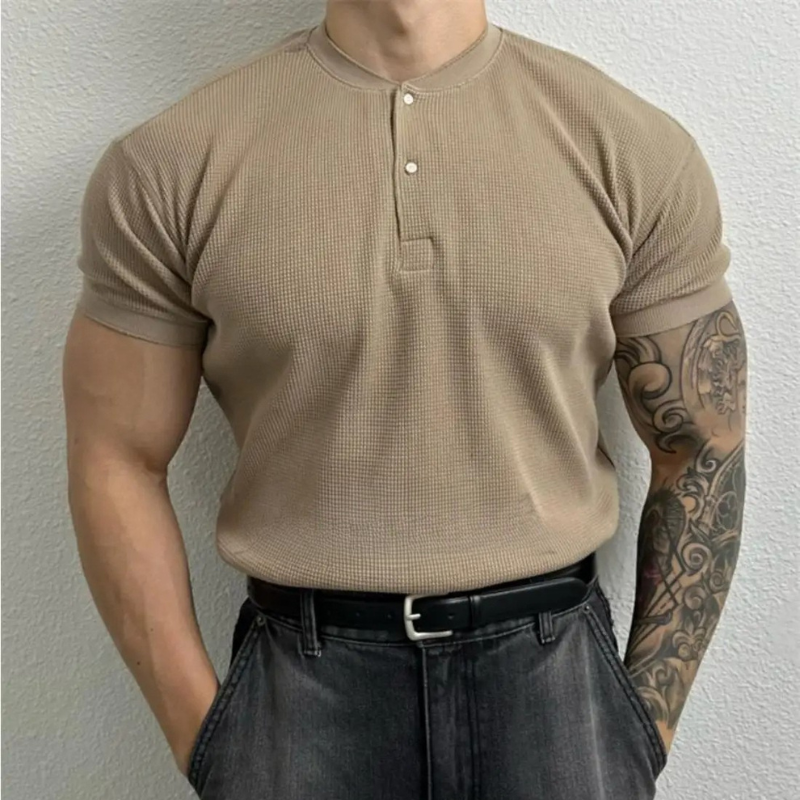 Carter Cotton Waffle Henley