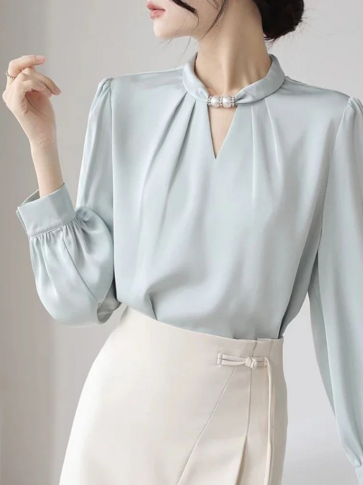Bella Satin Drape Blouse