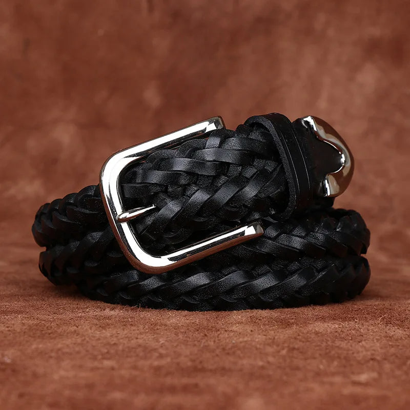 Laurel Genuine Leather Braided Belt
