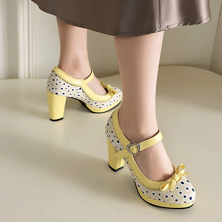 Mary Jane Dot Pumps