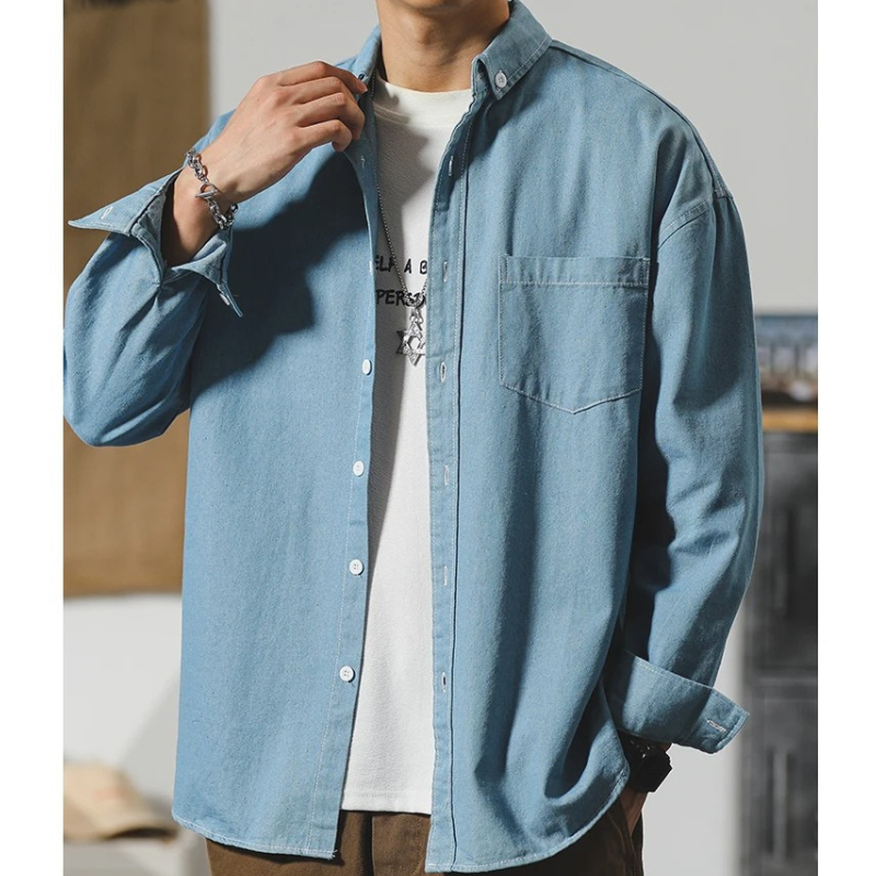 Harbor Denim Button-Up Shirt