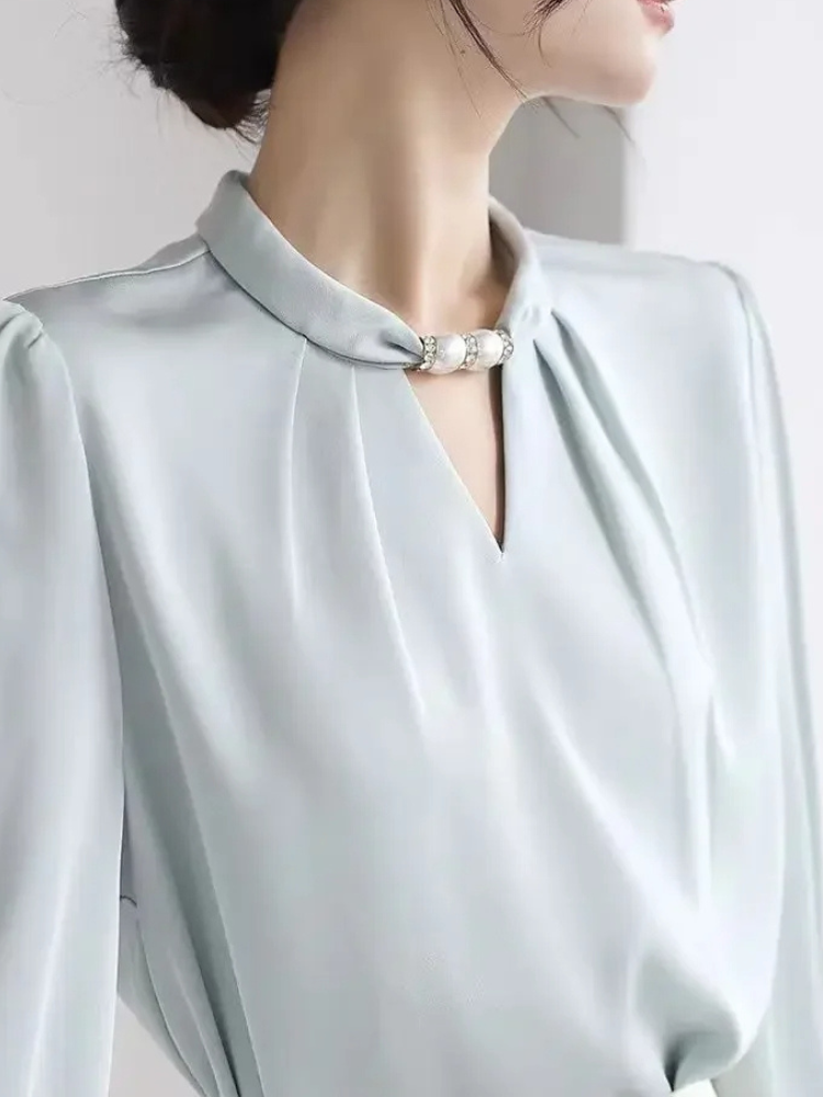 Bella Satin Drape Blouse