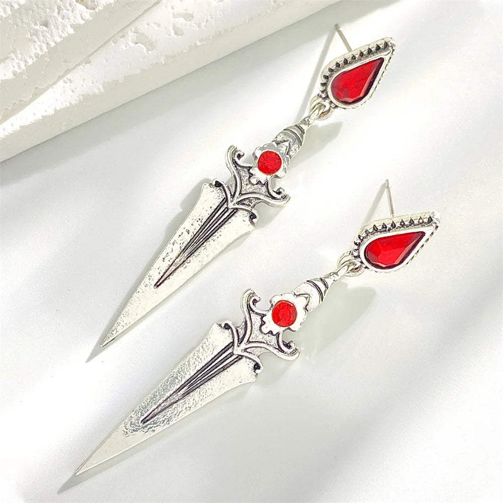 Scarlet Dagger Earrings