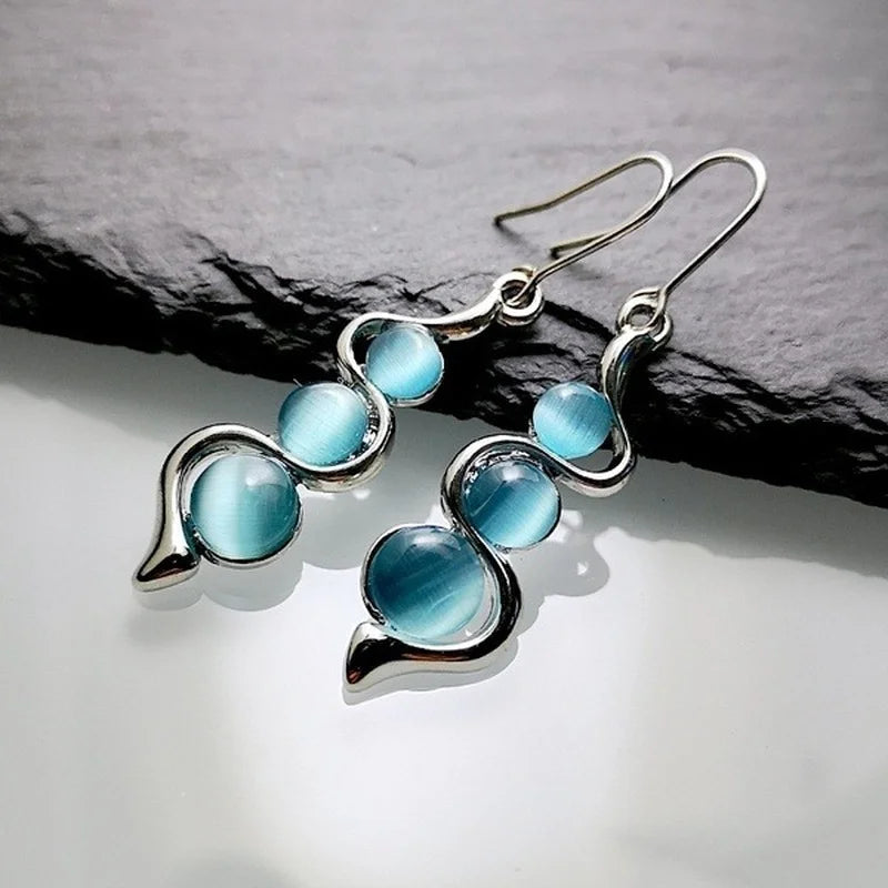 Aqua Sphere Earrings