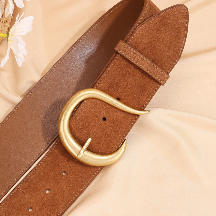 Baroque Genuine Suede Belt