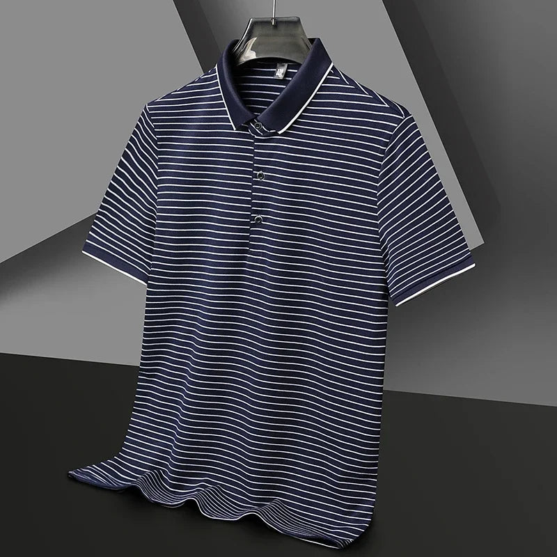 Skyford Pinstripe Cotton Polo