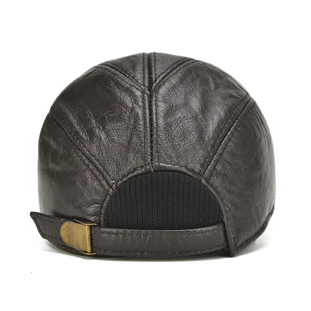 Winston Panelled Leather Hat
