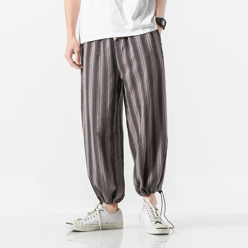 Cabo Stripe Cotton Joggers