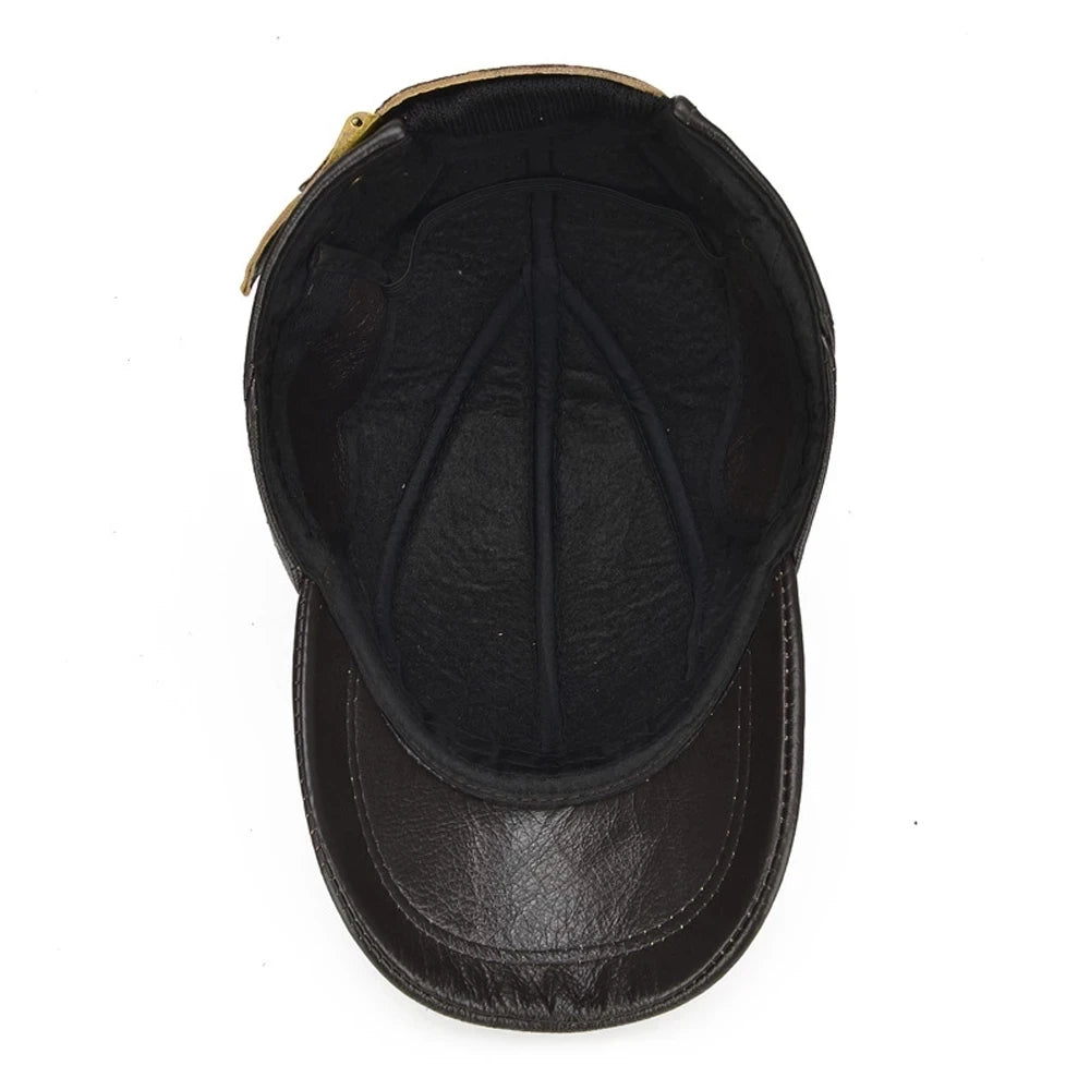 Winston Panelled Leather Hat