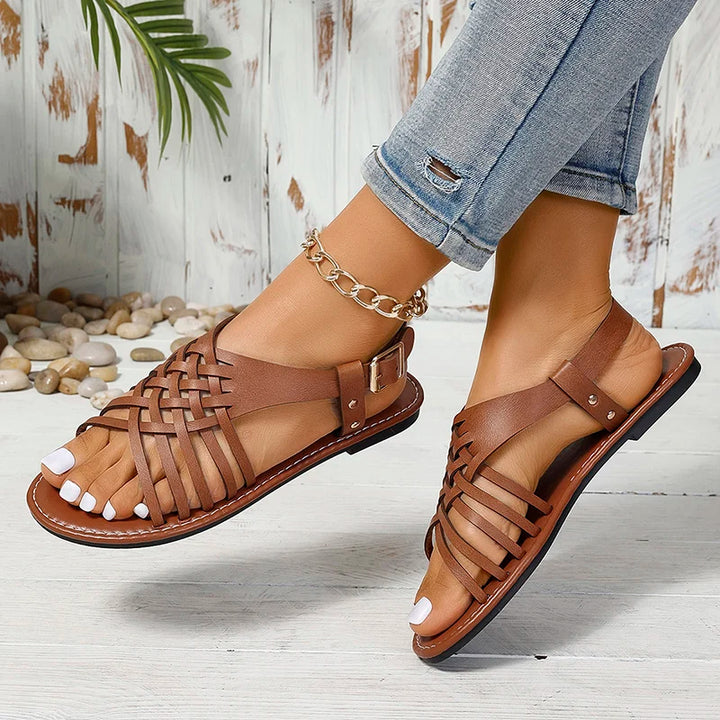 Terra Woven Leather Sandals
