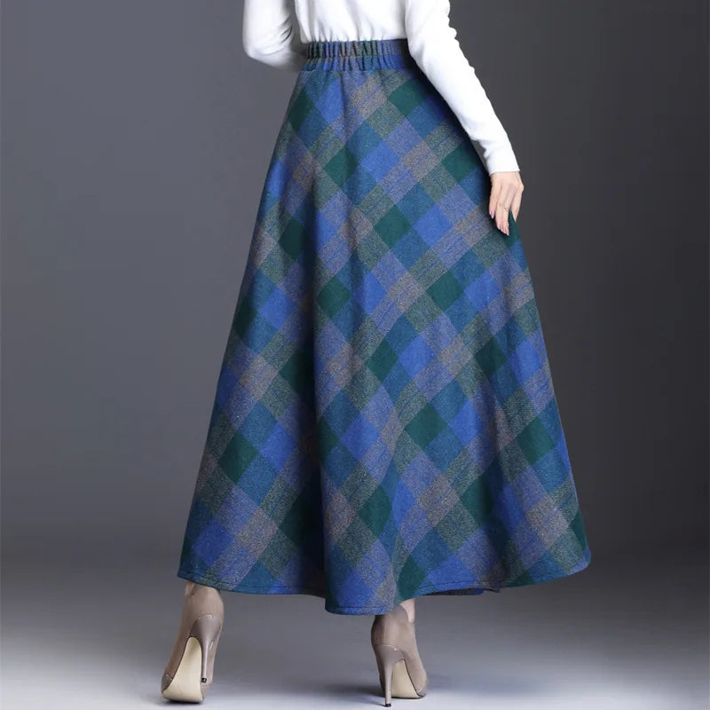 Aurora Plaid Maxi Skirt