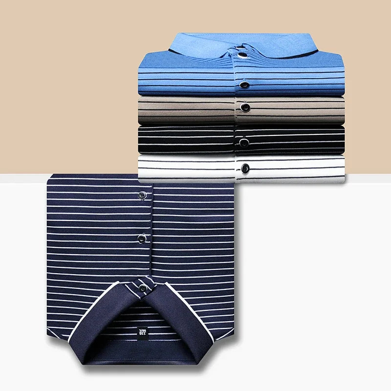 Skyford Pinstripe Cotton Polo