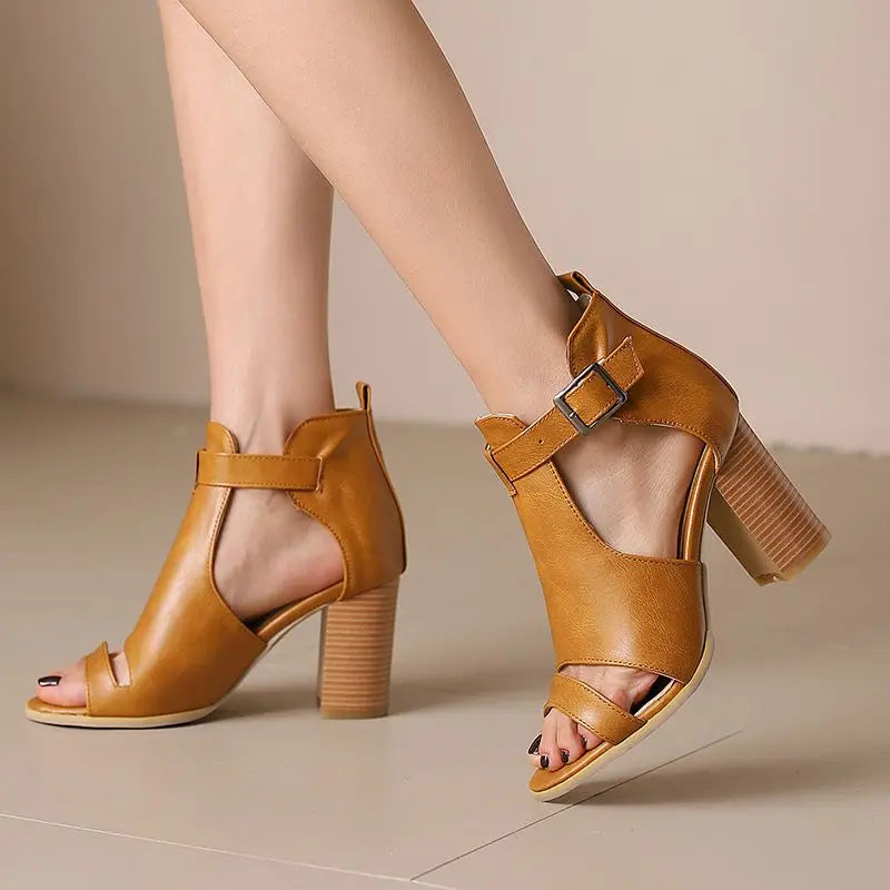 Vera Open Toe Heels