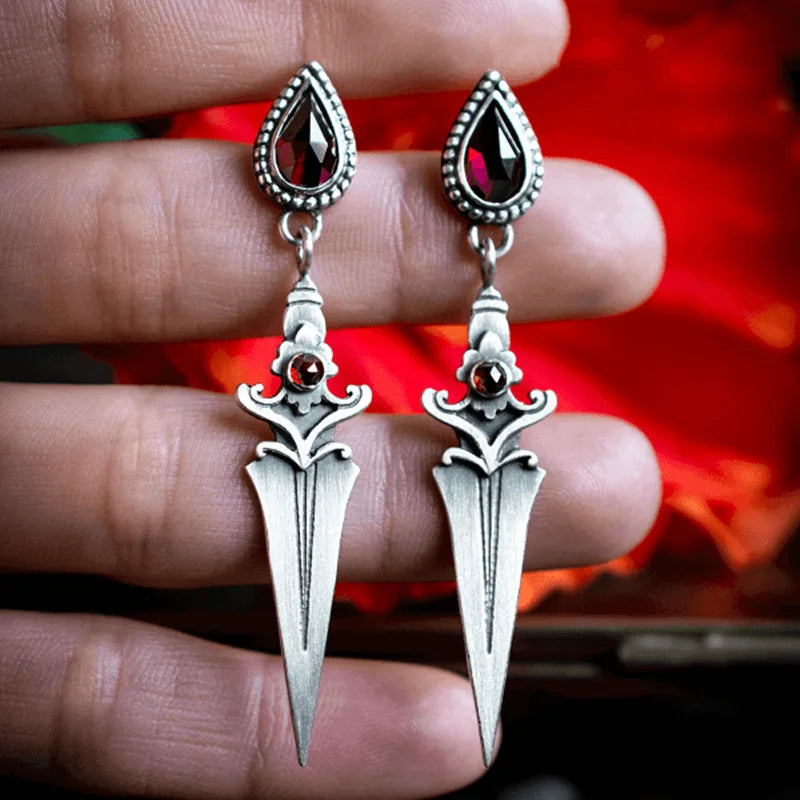 Scarlet Dagger Earrings