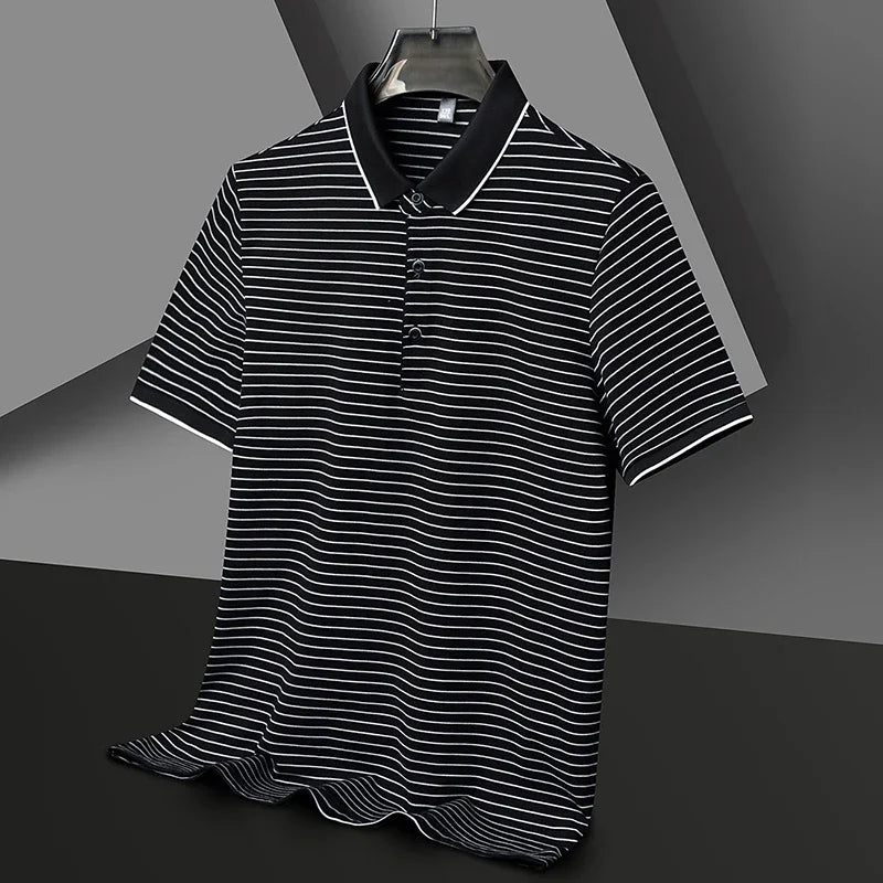 Skyford Pinstripe Cotton Polo