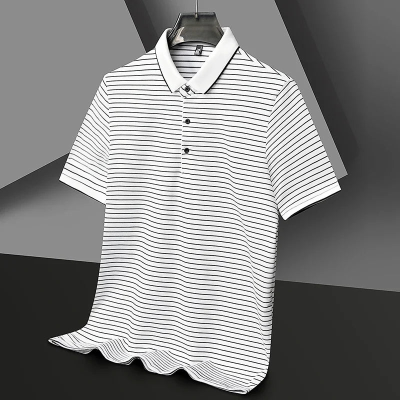 Skyford Pinstripe Cotton Polo