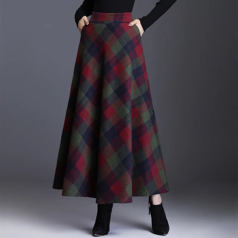 Aurora Plaid Maxi Skirt