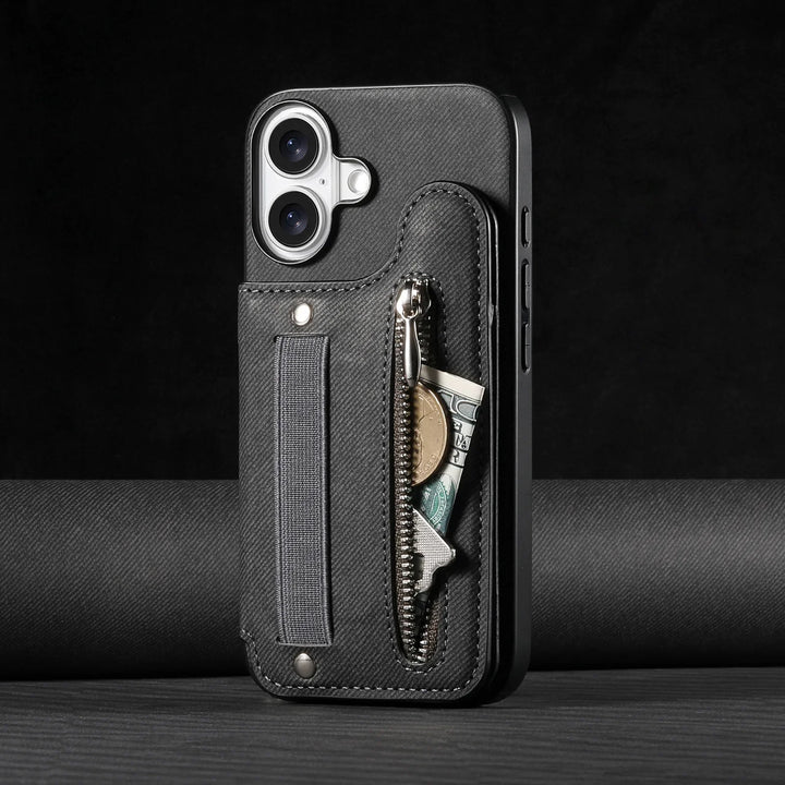 Zip & Grip Leather iPhone Case