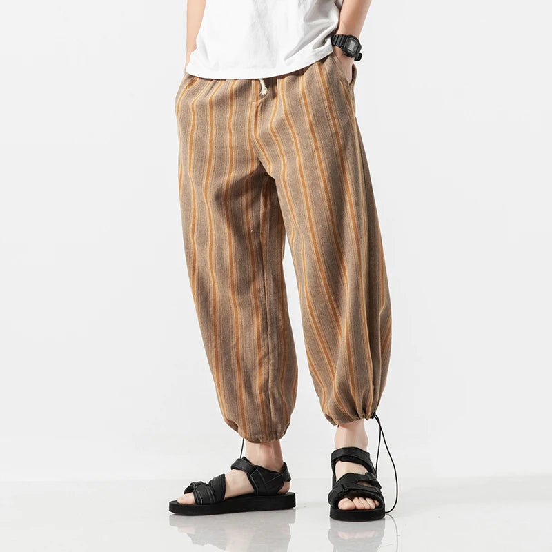 Cabo Stripe Cotton Joggers