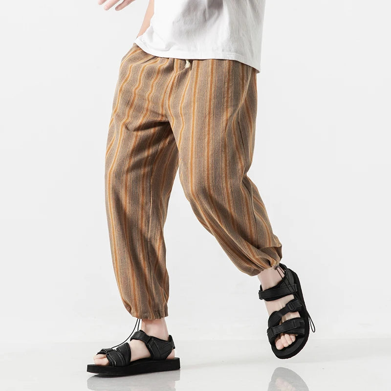 Cabo Stripe Cotton Joggers