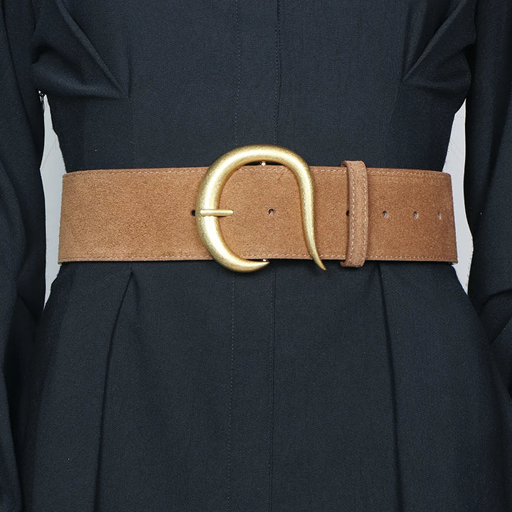 Baroque Genuine Suede Belt