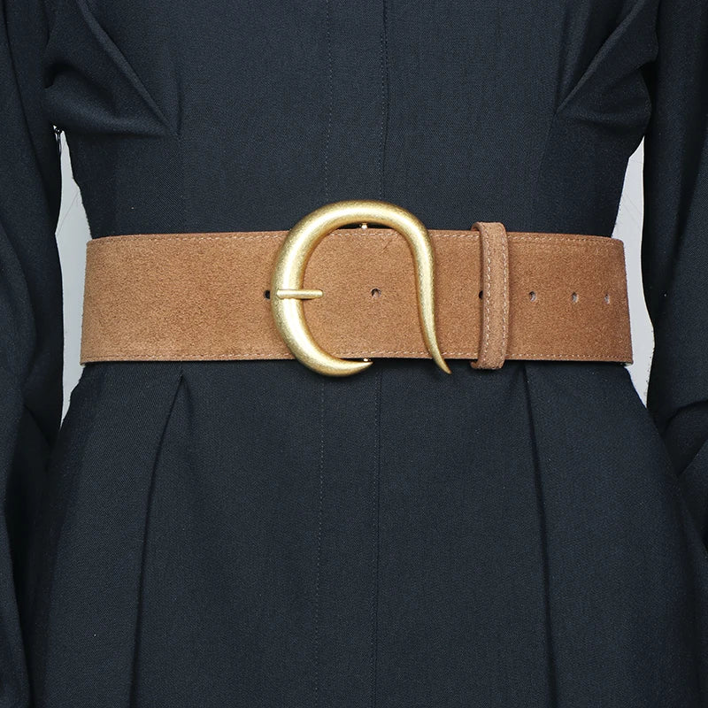 Baroque Genuine Suede Belt