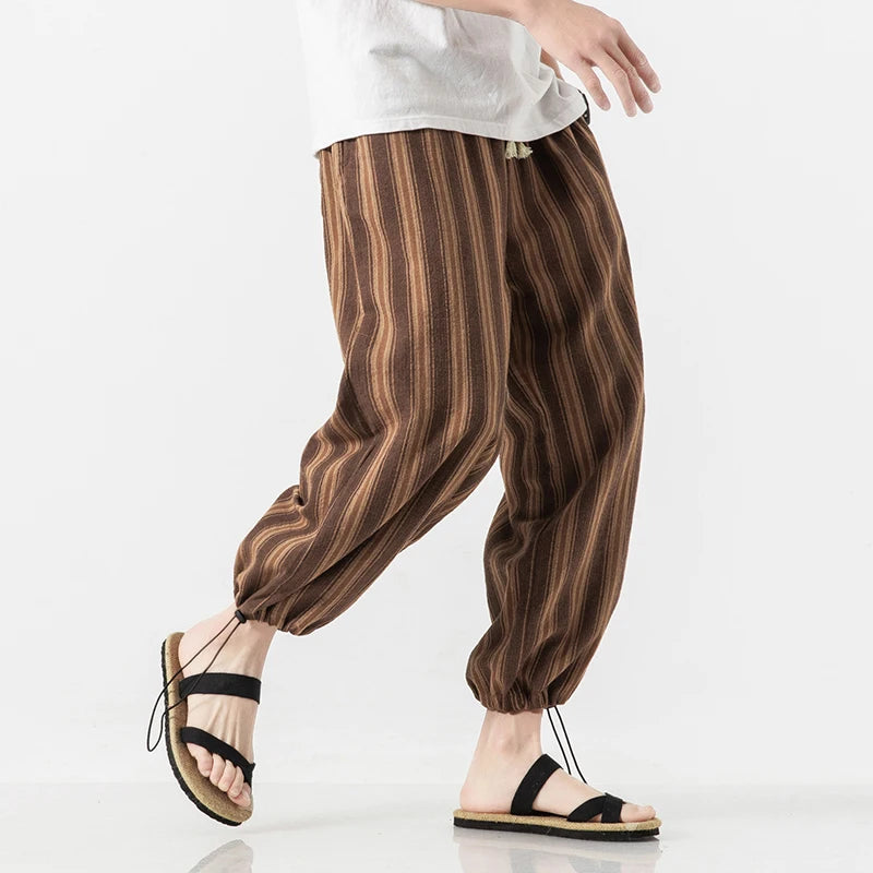 Cabo Stripe Cotton Joggers