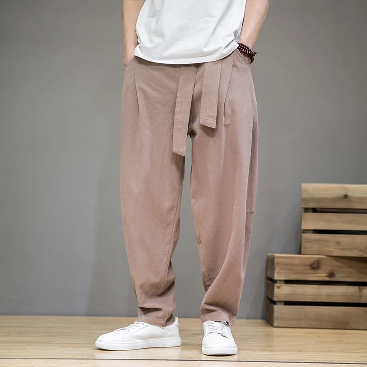 Satori Cotton-Linen Joggers