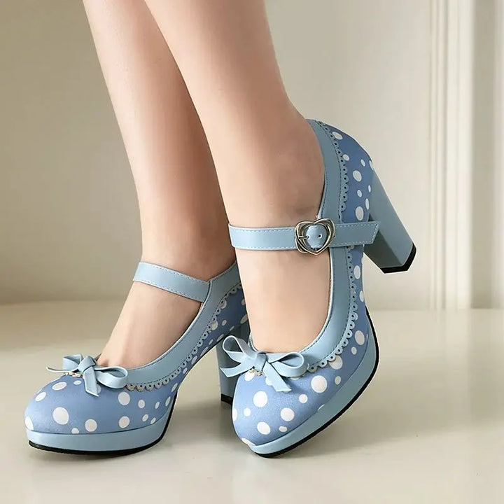 Mary Jane Dot Pumps